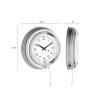 Neon Wall Clock- 14' Round, Double Light Ring, Dual Power, Analog Quartz Timepiece- Retro DÃƒÂ©cor for Bar, Garage & Game Room by Lavish Home (White)