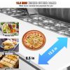 VEVOR Commercial Refrigerator, 72" Sandwich & Salad Prep Table, 17.73 Cu. Ft Stainless Steel Refrigerated Food Prep Station with 18 Pans, Cut Board, 3
