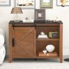 Drawer dresser cabinet,Sideboard,bar cabinet,Buffet server console,table storge cabinets,Slide the barn door,four drawers,Metal handle,for Dining Room