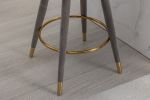 COOLMORE Counter Height Bar Stools Set of 2 for Kitchen Counter Solid Wood Legs with a fixed height of 360 degrees