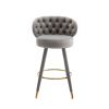 COOLMORE Counter Height Bar Stools Set of 2 for Kitchen Counter Solid Wood Legs with a fixed height of 360 degrees