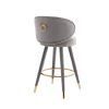 COOLMORE Counter Height Bar Stools Set of 2 for Kitchen Counter Solid Wood Legs with a fixed height of 360 degrees