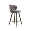 COOLMORE Counter Height Bar Stools Set of 2 for Kitchen Counter Solid Wood Legs with a fixed height of 360 degrees