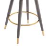 COOLMORE Counter Height Bar Stools Set of 2 for Kitchen Counter Solid Wood Legs with a fixed height of 360 degrees