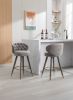 COOLMORE Counter Height Bar Stools Set of 2 for Kitchen Counter Solid Wood Legs with a fixed height of 360 degrees