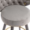 COOLMORE Counter Height Bar Stools Set of 2 for Kitchen Counter Solid Wood Legs with a fixed height of 360 degrees