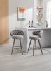 COOLMORE Counter Height Bar Stools Set of 2 for Kitchen Counter Solid Wood Legs with a fixed height of 360 degrees